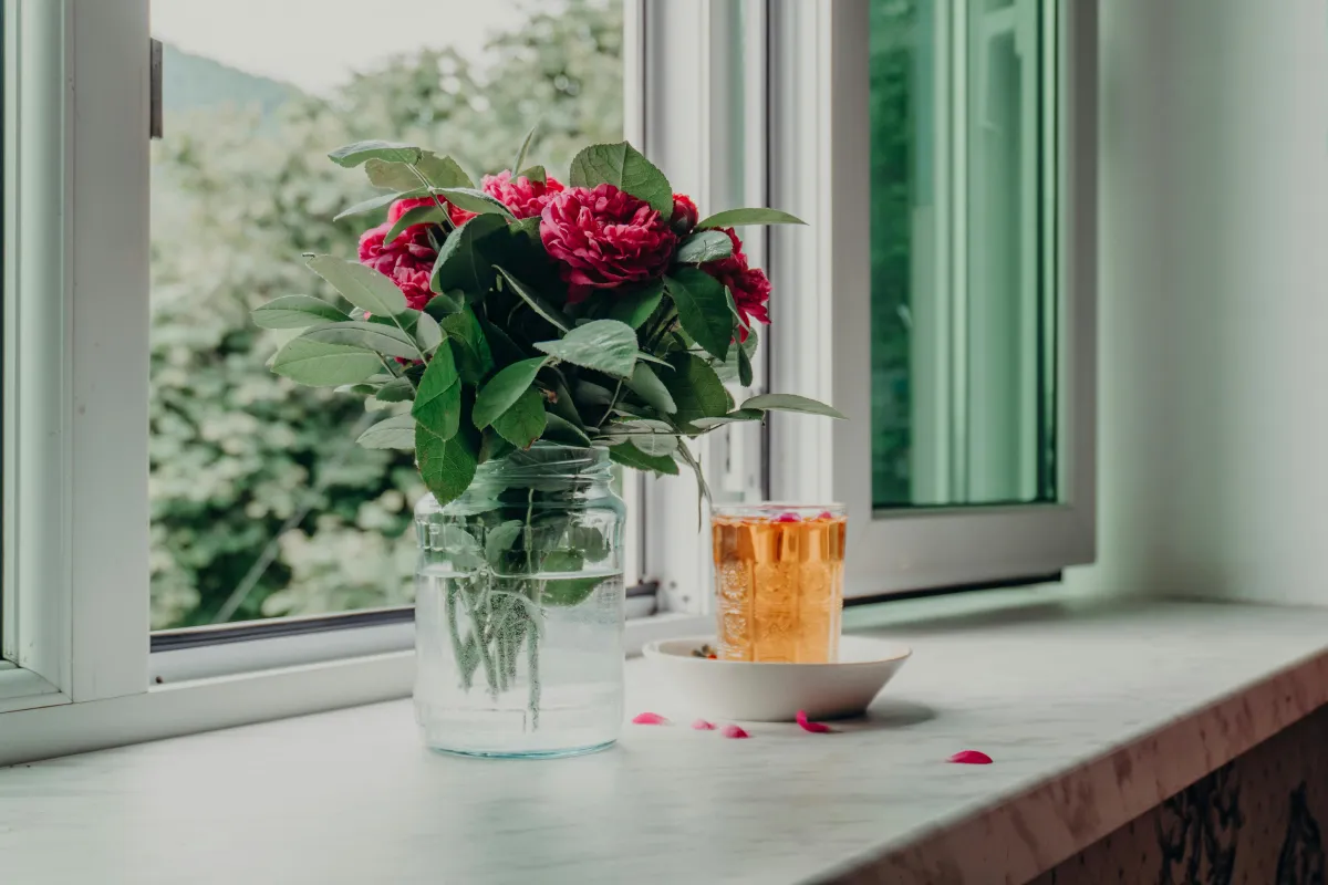 Calming flowers in vase